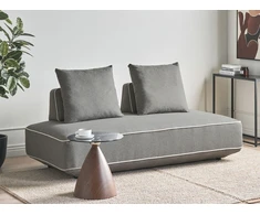 Sofa Beliani Šezlongas SEILLANS Pilkas