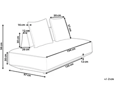 Sofa Beliani Šezlongas SEILLANS šviesiai pilkas