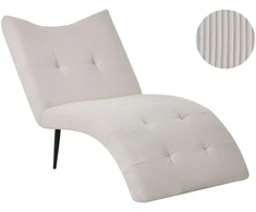 Sofa Beliani Szezlongas QUILLY velvetinis smėlio ir pilkos spalvos