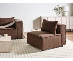 Sofa Beliani Vienvietis modulis AXEBO, rudas „boucle“