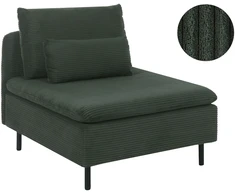 Sofa Beliani Vienvietis modulis EGERIS tamsiai žalias velvetas