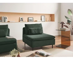 Sofa Beliani Vienvietis modulis EGERIS tamsiai žalias velvetas