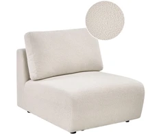 Sofa Beliani Vienvietis modulis „KIVVIK Bouclé“, laužyta balta
