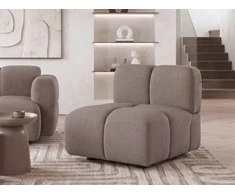 Sofa Beliani Vienvietis modulis MAKSABERG smėlio pilkumo