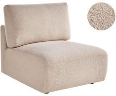Sofa Beliani Vienvietis modulis MESNALI Boucle, smėlio spalvos
