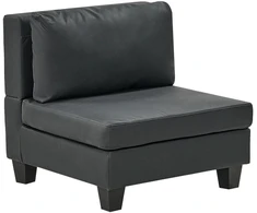 Sofa Beliani Vienvietis modulis UNSTAD juodas, dirbtinė oda