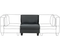 Sofa Beliani Vienvietis modulis UNSTAD juodas, dirbtinė oda