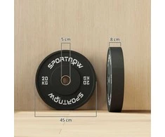 SPORTNOW 2 hantelių svarmenų rinkinys, 2 x 20 kg svarmenys, svarmenų plokštelių rinkinys, svarmenų plokštelės 5 cm hantelio strypui, Ø 50 mm skylė, juodos spalvos