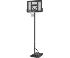 SPORTNOW 2-in-1 krepšinio stovas 195-370 cm Reguliuojamo aukščio krepšinio lankas su plieniniu stovu