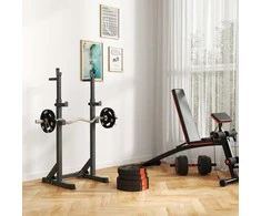 SPORTNOW 4 dalių svorių rinkinys, 2 x 5kg / 10 kg svoriai, svorių diskų rinkinys, svorių diskai 2,5 cm skersmens štangai, Ø 30 mm skylė, juodi