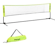 SPORTNOW badmintono tinklo rinkinys, sulankstomas teniso tinklas, 103/120/155 cm reguliuojamo aukščio vidaus lauko badmintono tinklas, tinklinio tinklas su transportavimo krepšiu metalinis poliesteris geltonas