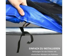 SPORTNOW batuto krašto danga Ø244 cm, apsauga nuo UV spindulių, atspari oro sąlygoms, batutų priedai