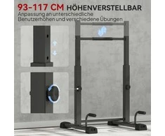 SPORTNOW dip bar dip stotis, pakraunama iki 540 kg reguliuojamo aukščio fitneso baras stūmimo stovas, fitneso paraleletai, stūmimo rankenos kalanetikai, namams, jėgos treniruotėms