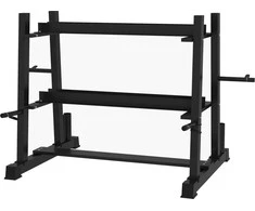 SPORTNOW Hantelių stovas 3 lygių iki 200 kg plieno juodas 131x75x80 cm