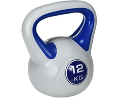 SPORTNOW Kettlebell 12 kg, grindų nebraižantis svarmuo jėgos treniruotėms ir fitnesui, mėlynas