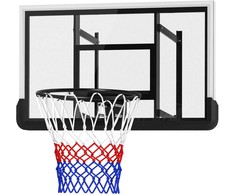 SPORTNOW krepšinio lankas su lenta lauke ir viduje, krepšinio lenta su Ø45 cm plieniniu lanku ir tinkleliu, montuojama ant sienos, krepšinio lenta suaugusiesiems, juoda