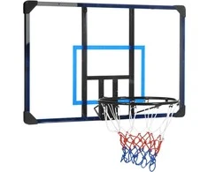Sportnow Krepšinio lenta su krepšiu ir tinkleliu, tvirtinama prie sienos, skirta naudoti lauke, plienas, 113 x 61 x 73 cm