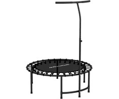 SPORTNOW Reboundo treniruočių trampolinas, 5 pakopų reguliuojama rankena, Treniruočių trampolinas, Juodas SPORTNOW