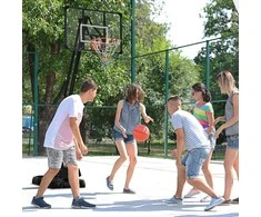 SPORTNOW Reguliuojamo aukščio krepšinio stovas 293-350 cm Reguliuojamas plieno krepšinio lentos stovas