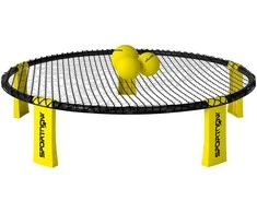 SPORTNOW Roundnet rinkinio žaidimas su tinkleliu, 3 kamuoliais, transportavimo krepšiu, kamuolio pompa, Spikeball rinkiniu sodui, paplūdimiui, parkui, viduje