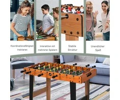 Stalo futbolas HOMCOM su nerūdijančio plieno strypais, jaunimui ir suaugusiems, 84,5x40x61,2 cm, juodas