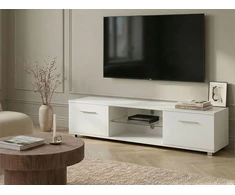 TV staliukas Beliani LED TV spintelė BANFF, balta