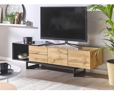 TV staliukas Beliani TV spintelė FIORA ruda/juoda