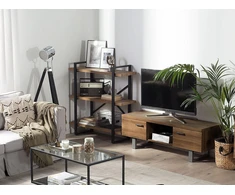 TV staliukas Beliani TV spintelė TIMBER tamsiai ruda