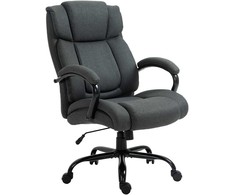 Vinsetto biuro kėdė, Ergonomiška rašomojo stalo kėdė, Pasukama kėdė su paminkštintu porankiu, atlaiko iki 220 kg, pilka