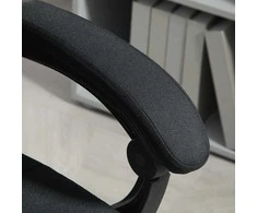 Vinsetto ergonominė biuro kėdė su atlošimo funkcija, galvos atrama, porankiais, reguliuojamu aukščiu ir kojų atrama, juoda
