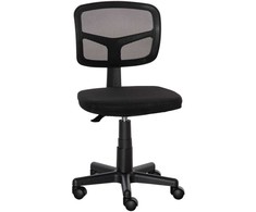 Vinsetto biuro kėdė, ergonomiška darbo kėdė, reguliuojamo aukščio besisukanti kėdė, taupanti vietą, juoda