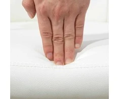 Vinsetto biuro kėdė, ergonomiška rašomojo stalo kėdė su porankiais, paminkštintas atlošas, reguliuojamo aukščio kompiuterio kėdė su dirbtinės odos išvaizda, sukama kėdė namų biurui, balta