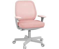 Vinsetto Biuro Kėdė, Ergonomiška Stalo Kėdė su Sukimosi Funkcija, Reguliuojamas Aukštis 55 x 48 x 82,5-94,5 cm Rožinė