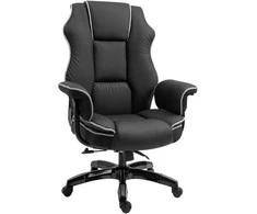 Vinsetto Eko odos biuro kėdė su supimo funkcija - juoda 76x80x118-124 cm