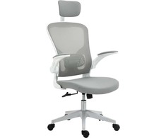 "Vinsetto" ergonominė biuro kėdė su supimo funkcija, juosmens atrama, galvos atlošas - pilka 65 x 64 x 114-122 cm