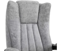 Vinsetto Ergonomiška biuro kėdė su šildymo ir vibracijos funkcija, atlenkimo funkcija, kojų atrama - Pilka 62 x 67 x 113-120 cm