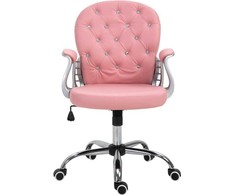 "Vinsetto" ergonomiška minkšta kompiuterio kėdė - rožinė spalva, PU, 59,5 x 60,5 95-105 cm