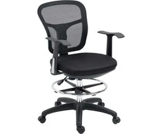 Vinsetto Ergonomiška rašomojo stalo kėdė su kojų atrama 95-115 cm - juoda