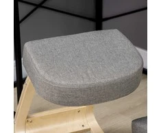 Vinsetto Kniestuhl, Ergonominis Sėdmaišis, Paminkštintas Kėdė Sveikai Laysenai Laiky, Beržo Mediena, 120 kg Keliamoji Galia, Pilka