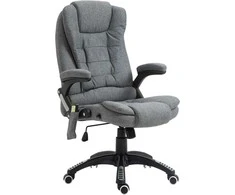 Vinsetto Masažinė kėdė vadovų kėdė biuro kėdė reguliuojamo aukščio ergonominė masažinė pilka 67 x 74 x 116-126 cm