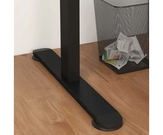 "Vinsetto" Reguliuojamo aukščio stalas 140 x 70 cm Elektrinis kompiuterio stalas su 4 atminties nustatymais, ergonomiškas sėdimasis stalas su kabliuku, apsaugotas nuo susidūrimo, juodas