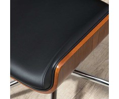 Vinsetto biuro kėdė su supimosi funkcija, ergonomiška kompiuterio kėdė, reguliuojamo aukščio rašomojo stalo kėdė, iki 120 kg apkrova, dirbtinė oda, juoda