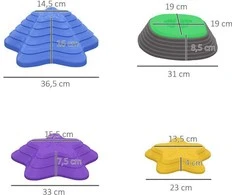 Zonekiz Neslystančių balansavimo akmenų rinkinys, žaidimas pusiausvyrai iki 80 kg, tinka naudoti lauke ir patalpose