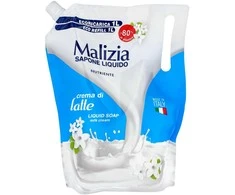 CREAM Skystas muilas MALIZIA Milk Kreminis, 1000 ml, PAPILDAS