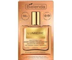 BIELENDA Lumiere daugiafunkcinis sausos priežiūros aliejus su aukso dalelėmis veidui, kūnui ir plaukams 50 ml