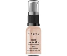 Claresa Liquid Perfection 2in1 High Coverage Foundation &amp; Maskuoklis 104 Nude, 18 g