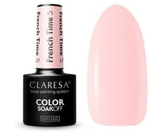 Activeshop Gelinis nagų lakas Claresa Color Soak Off French Time, Nr.5 rožinis, 5 g