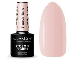 Activeshop Gelinis nagų lakas Claresa Color Soak Off French Time, Nr.7 rožinis, 5 g