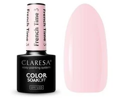 Activeshop Gelinis nagų lakas Claresa Color Soak Off French Time, Nr.3 rožinis, 5 g