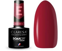 Activeshop Gelinis nagų lakas Claresa Soak Off Kiss Me! Nr.6 raudona, 5 g